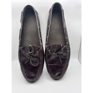 Cole Haan Gunnison Waxy Leather Boat Driver Loafers Brown Men 11.5‎